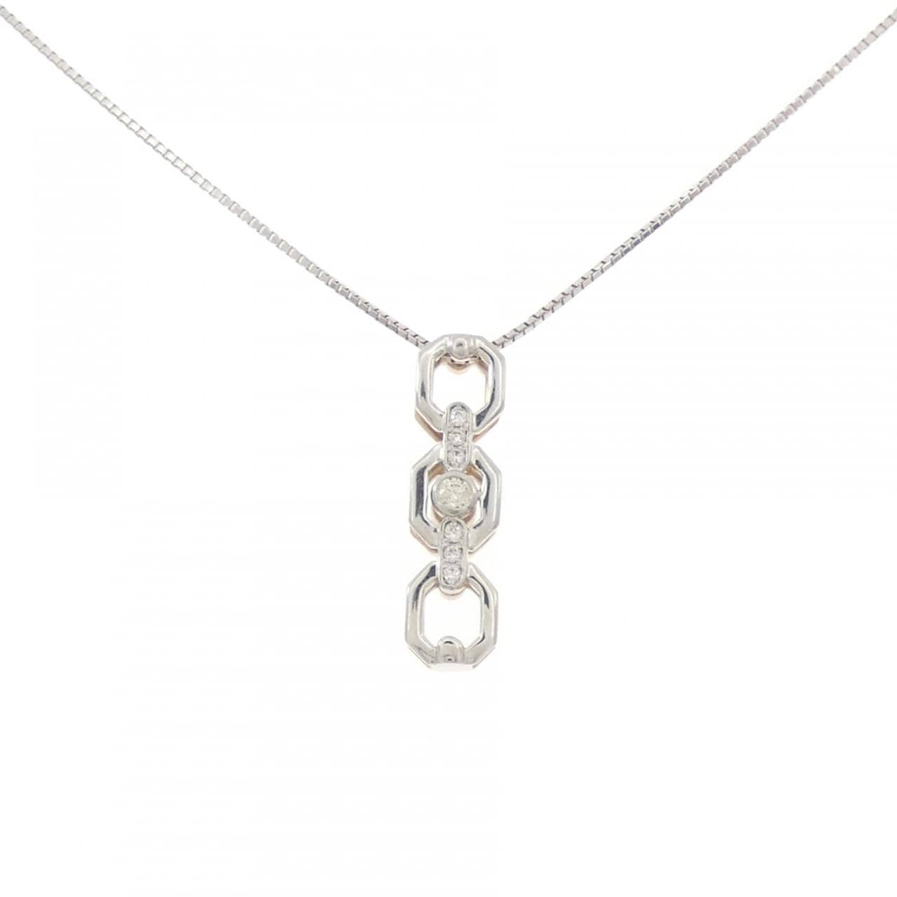 K18PG/PT900/K18WG エメラルド ネックレス 0.15CT