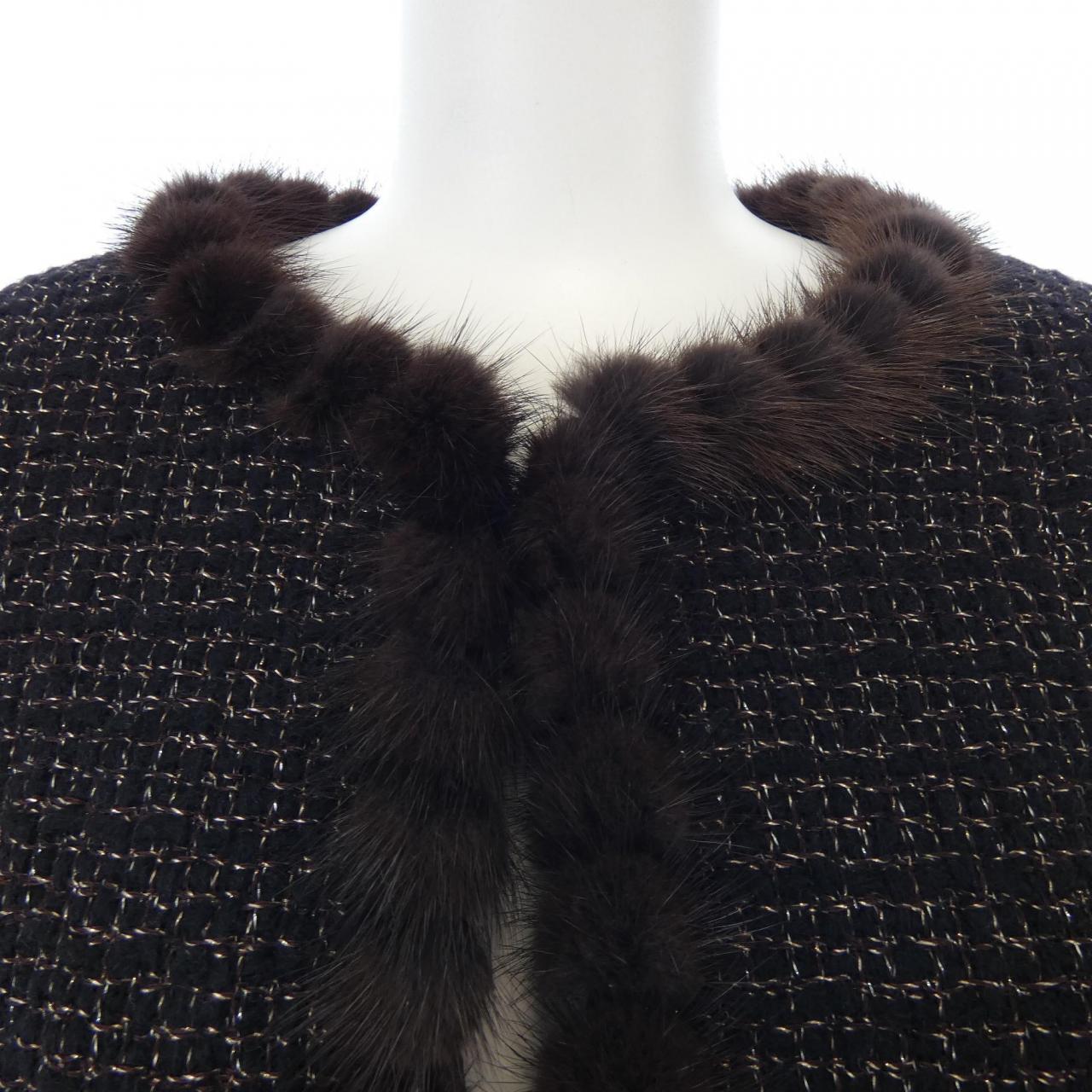 【ヴィンテージ】シャネル CHANEL P21855V12820 03A ノーカラージャケット