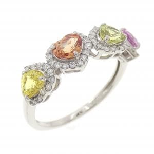PT950 ハート サファイヤ リング 1.36CT