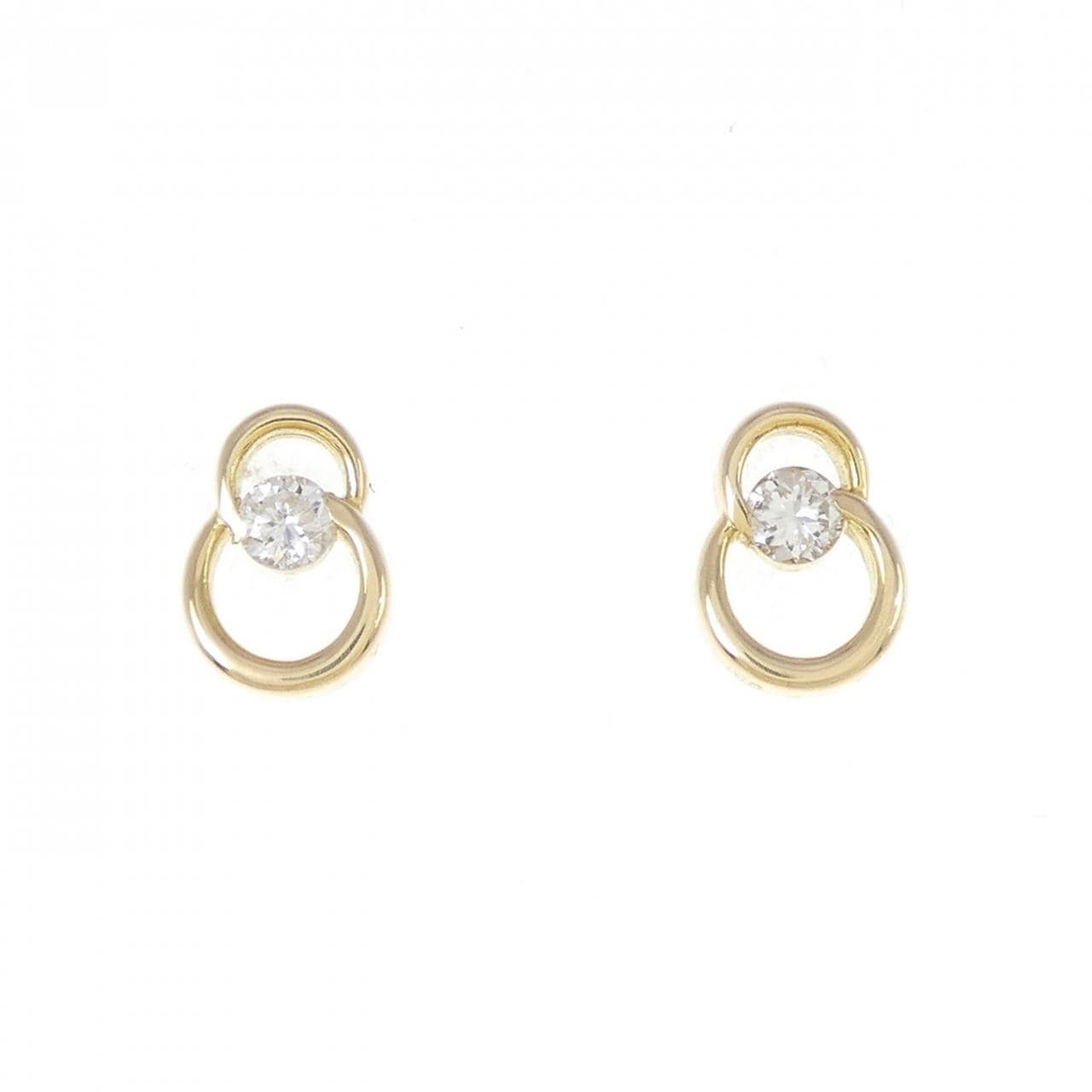 K18YG鑽石耳環 0.14CT