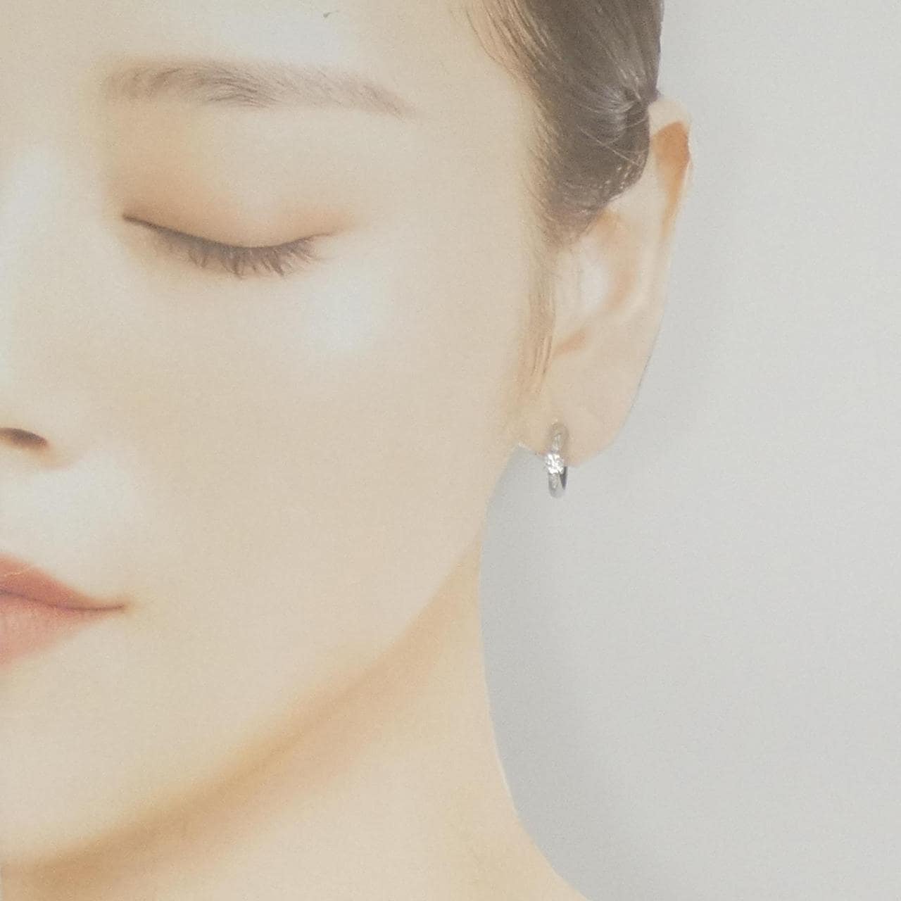 K14WG ダイヤモンド ピアス 0.32CT