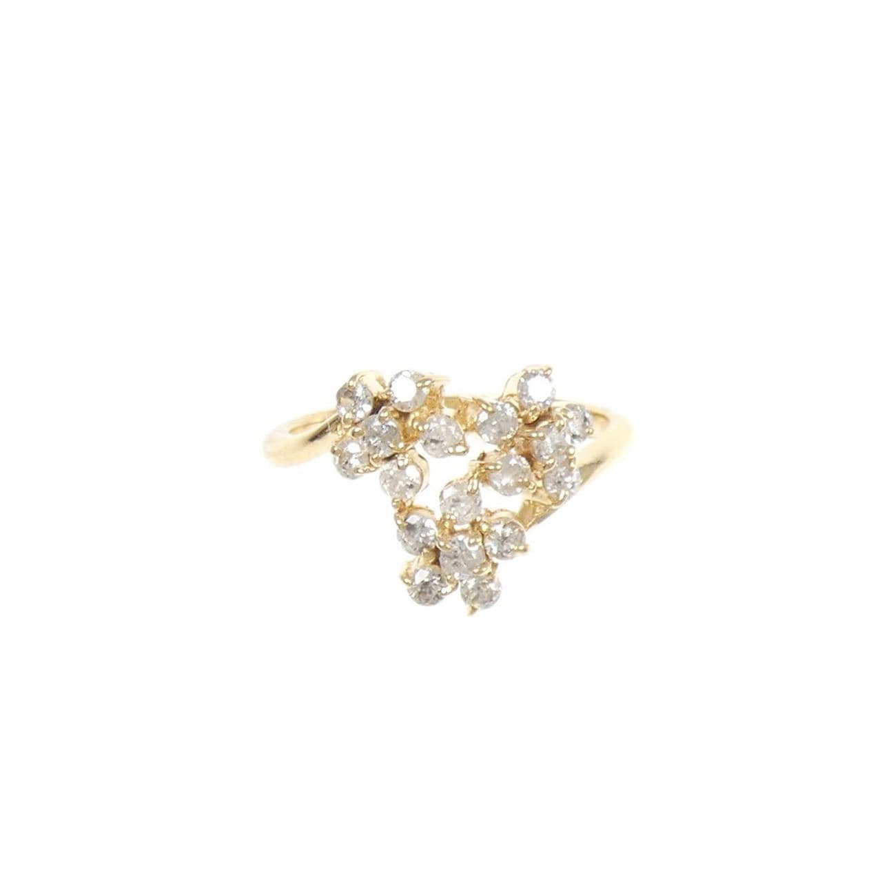 K18YG ダイヤモンド リング 0.48CT