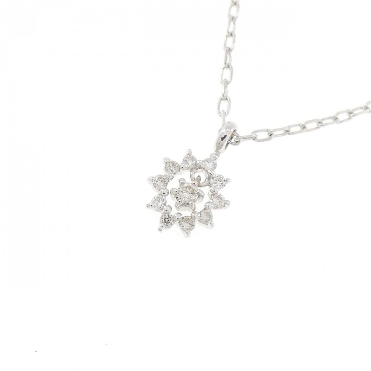 K10WG ダイヤモンド ネックレス 0.06CT