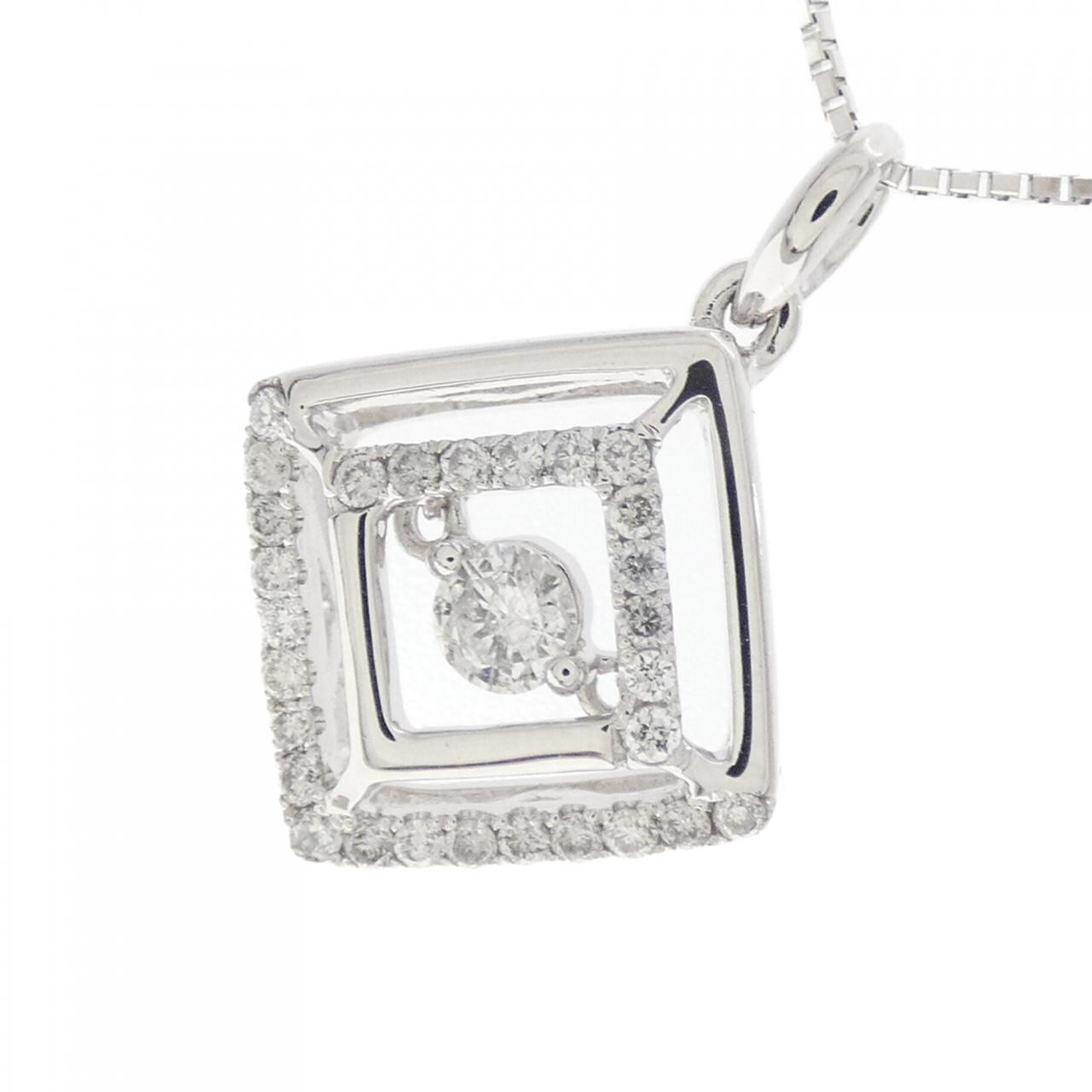K18WG ダイヤモンド ネックレス 0.13CT