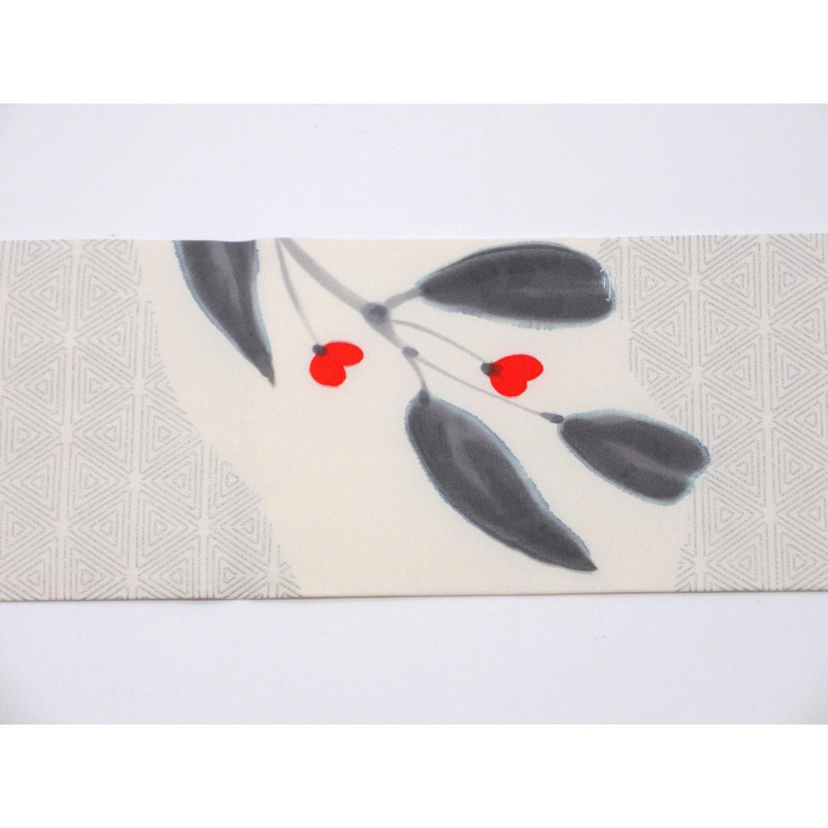 【未使用品】名古屋帯　塩瀬染帯　友禅銀彩加工