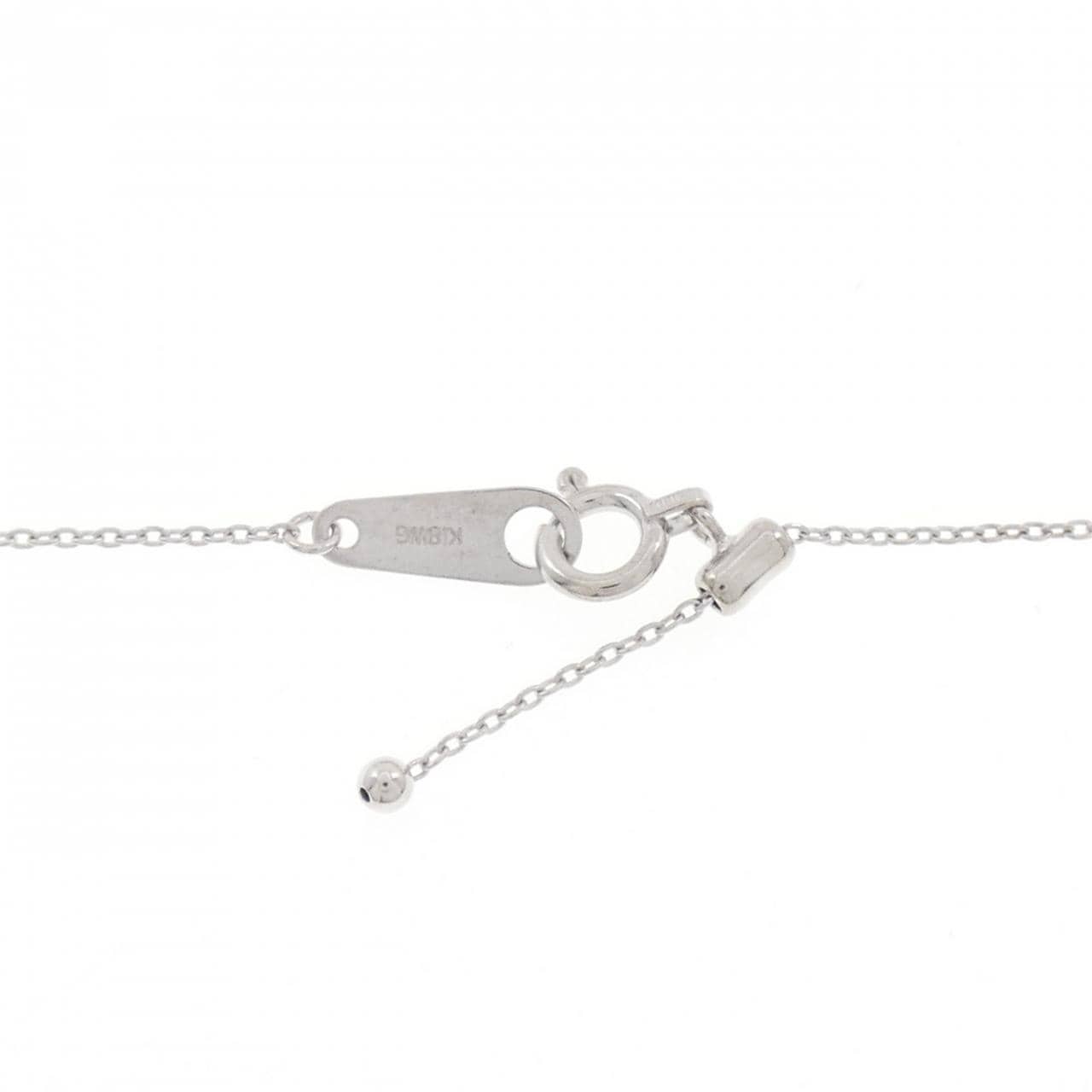 K18WG クロス ダイヤモンド ネックレス 0.20CT