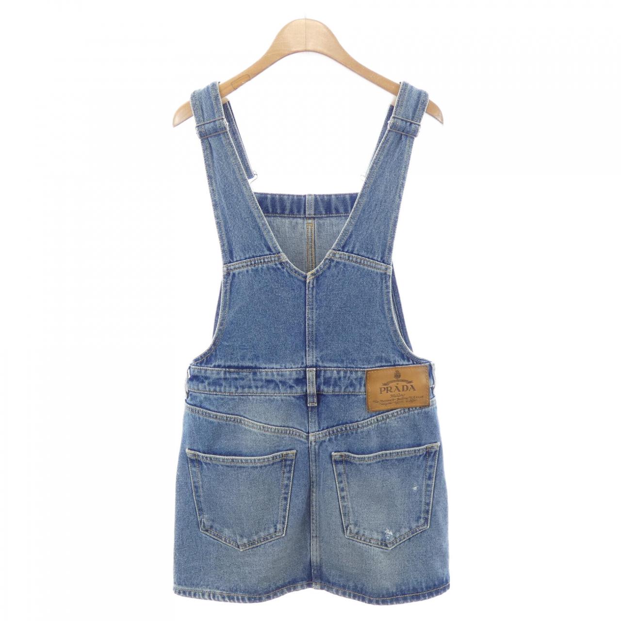プラダ PRADA デニム ビブ オーバーオール ミニドレス GFA132 S231 16PK ワンピース
