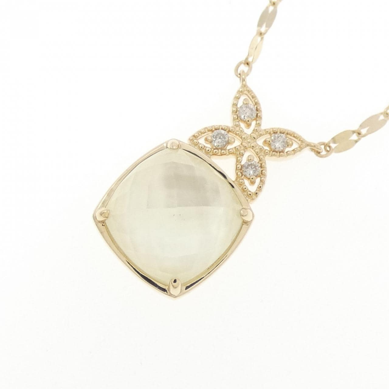 K10YG カラーストーン ネックレス