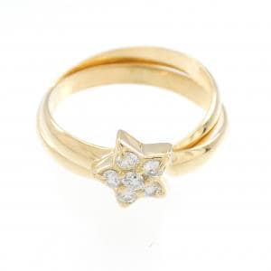 K18YG star Diamond ring 0.15CT