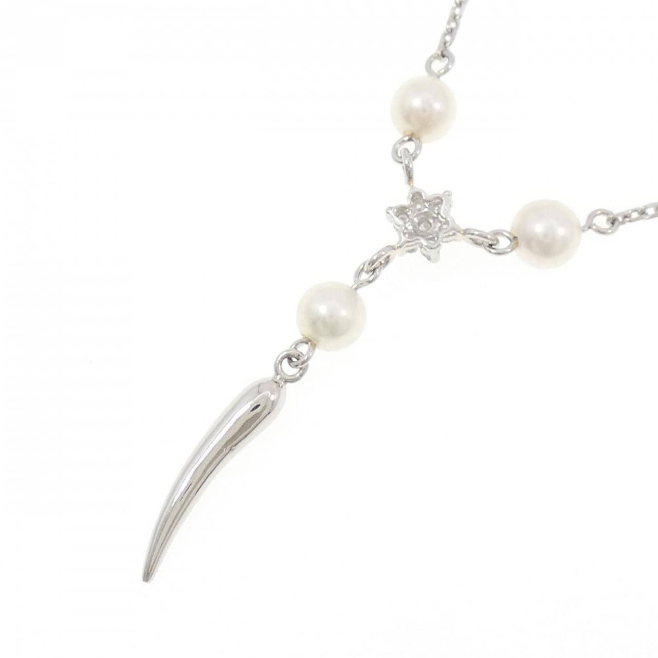 PT850 フラワー アコヤパール ネックレス