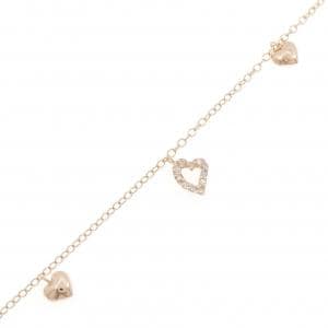 K10PG ハート ダイヤモンド ブレスレット