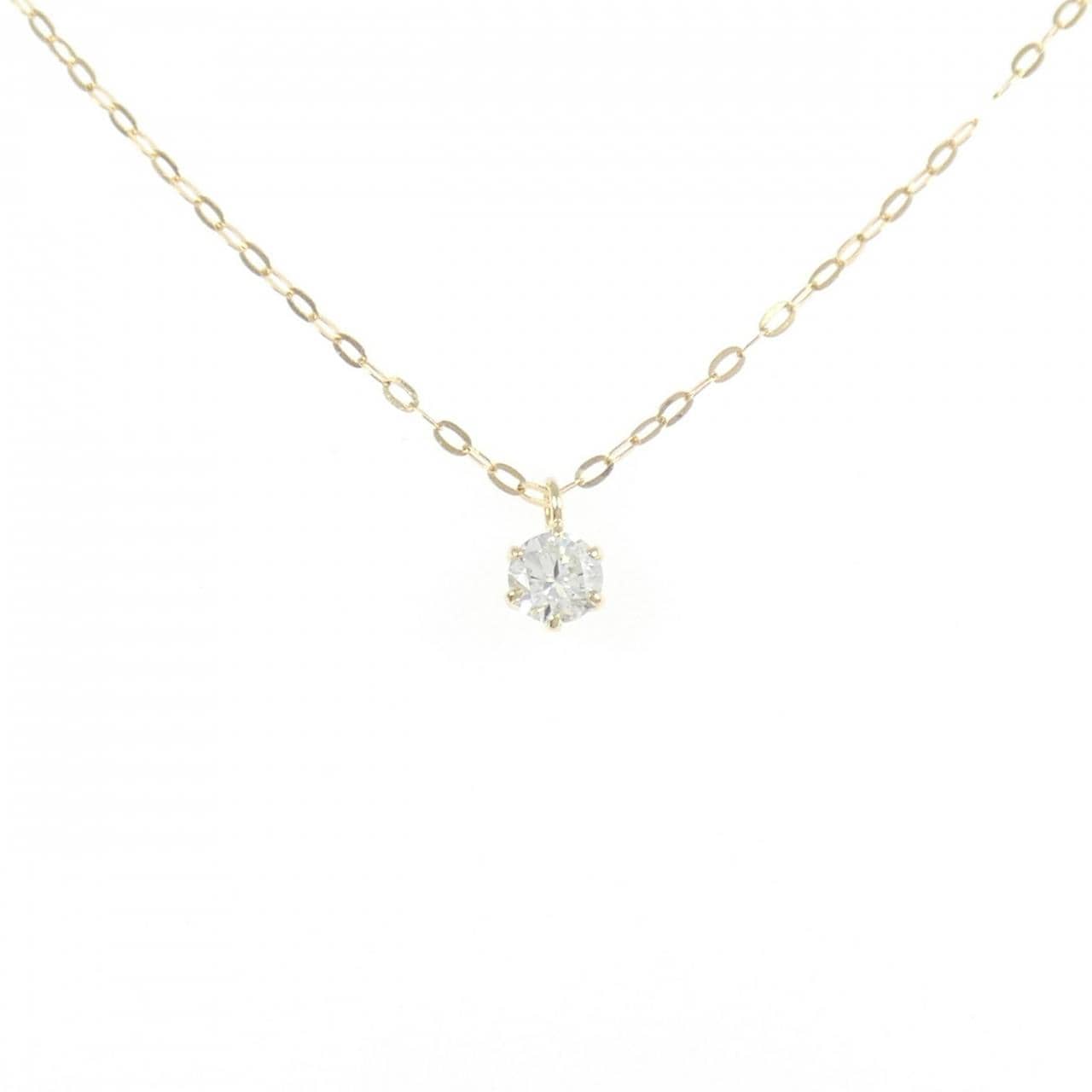 K18YG ソリティア ダイヤモンド ネックレス 0.17CT