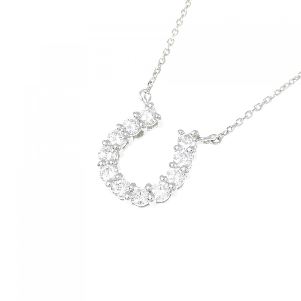 [新品] PT900/PT850 馬蹄形鑽石項鍊 0.312CT