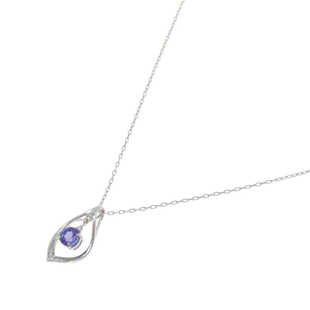 PT900/PT850 タンザナイト ネックレス 0.68CT
