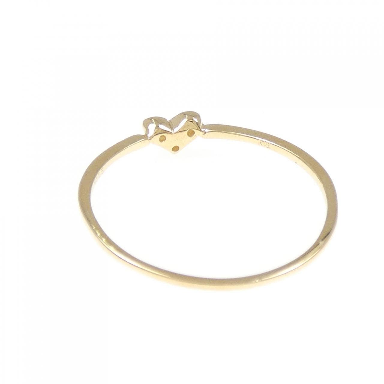 【リメイク】K18YG ハート ダイヤモンド リング 0.05CT