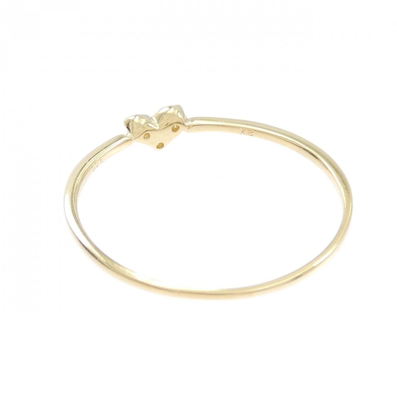 【リメイク】K18YG ハート ダイヤモンド リング 0.05CT