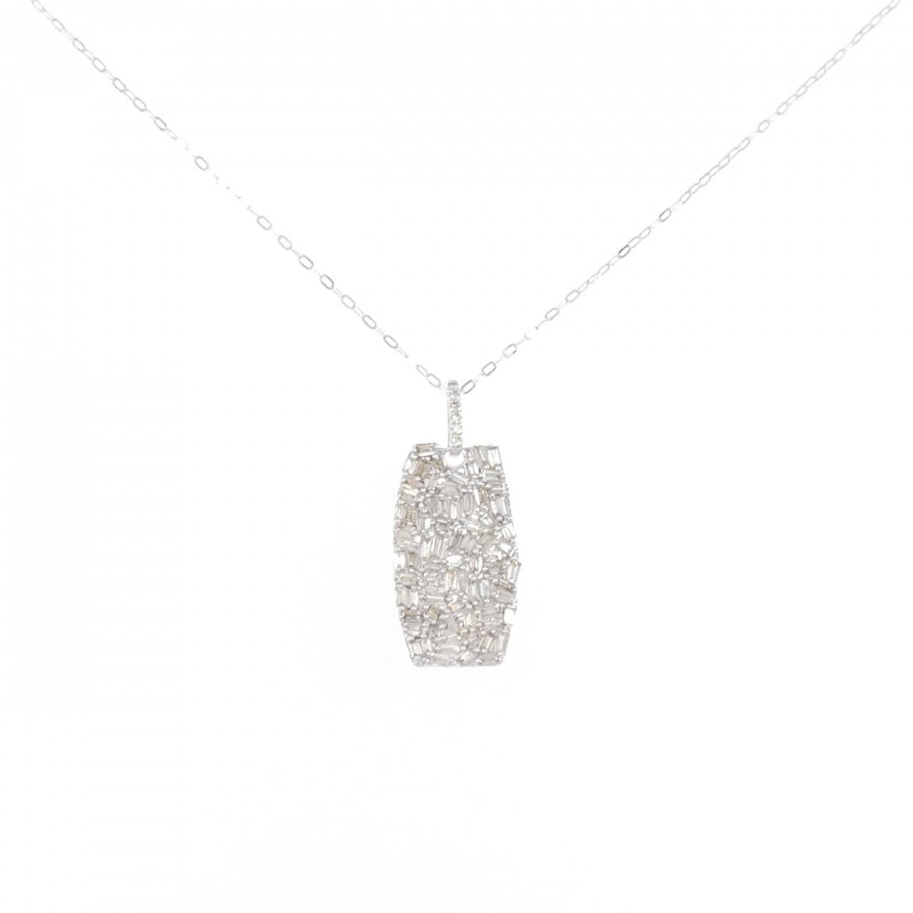 K18WG ダイヤモンド ネックレス 0.80CT