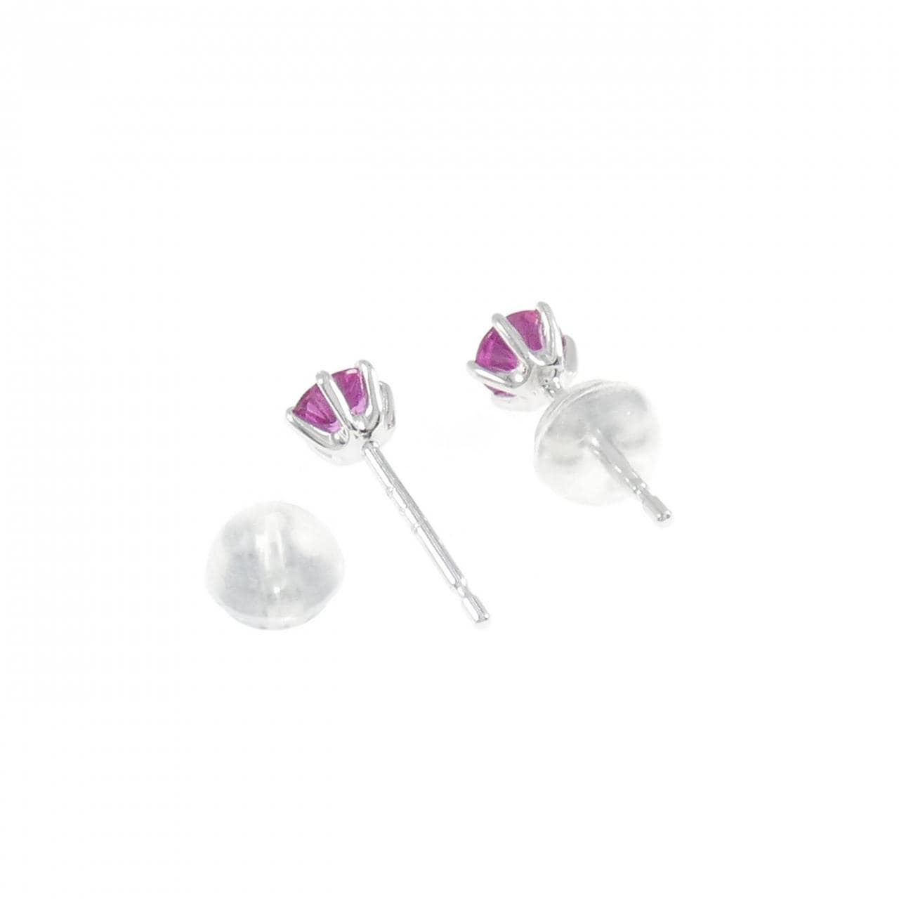 K18WG サファイヤ ピアス 0.56CT