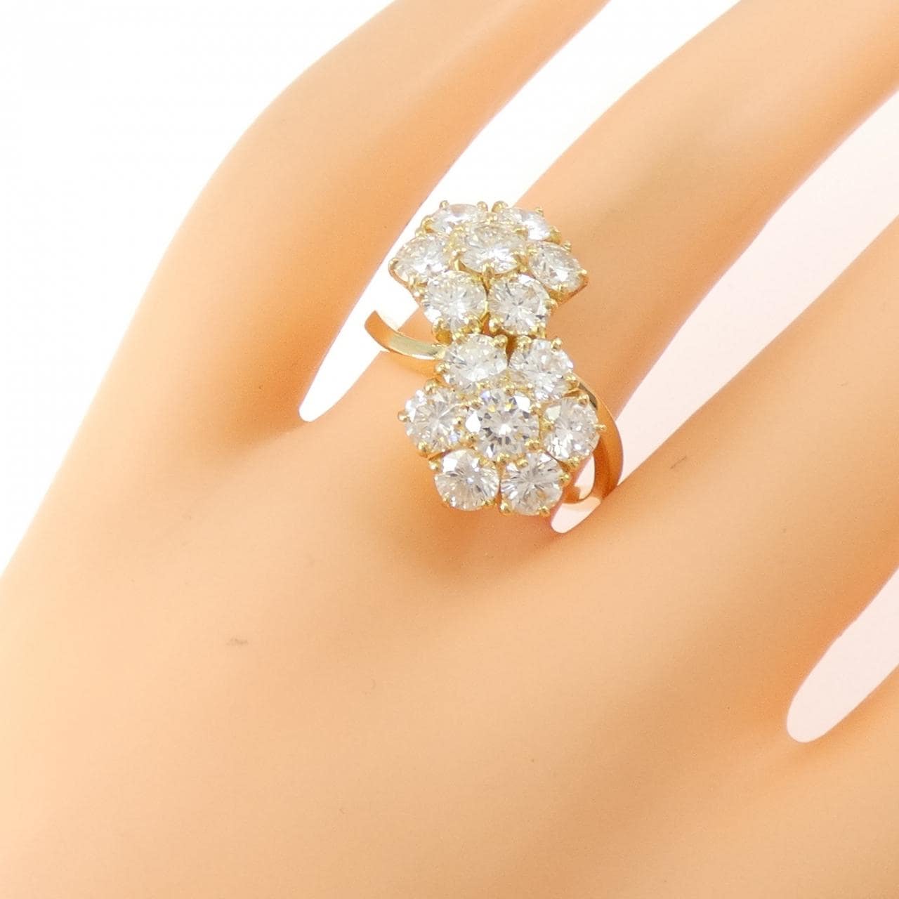 【ヴィンテージ】ヴァンクリーフ&アーペル フルーレット リング 3.29CT