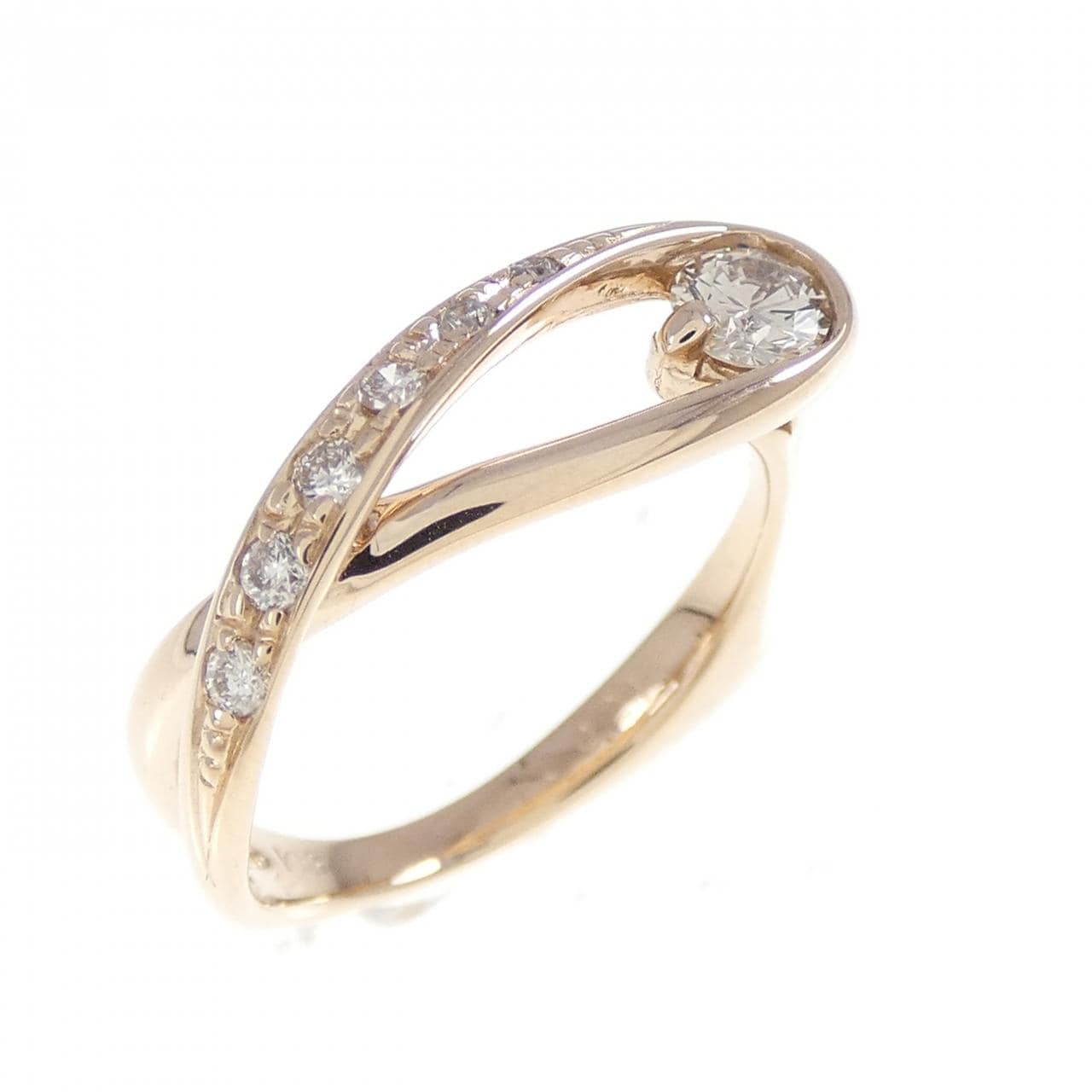 K18PG ダイヤモンド ピンキー リング 0.21CT