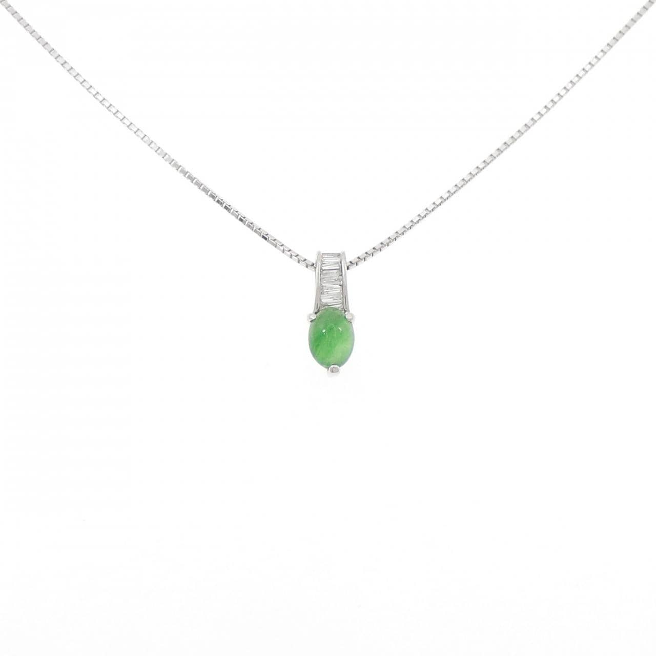 PT900/PT850 ヒスイ ネックレス 0.80CT