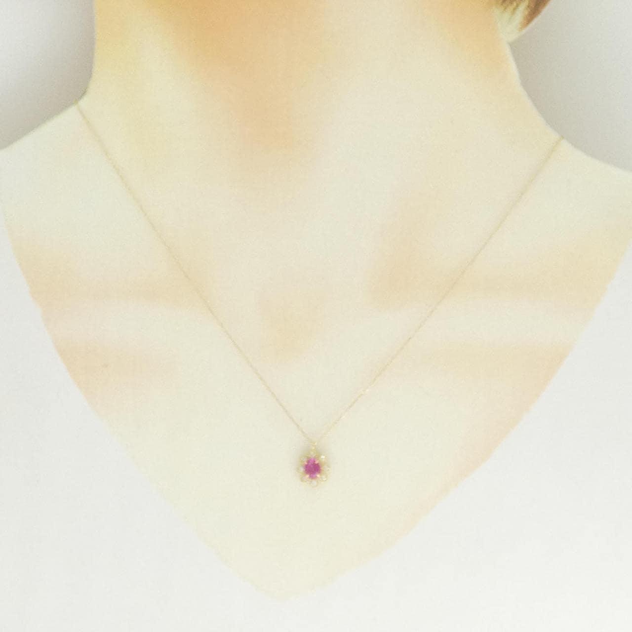 K18YG ルビー ネックレス 0.52CT