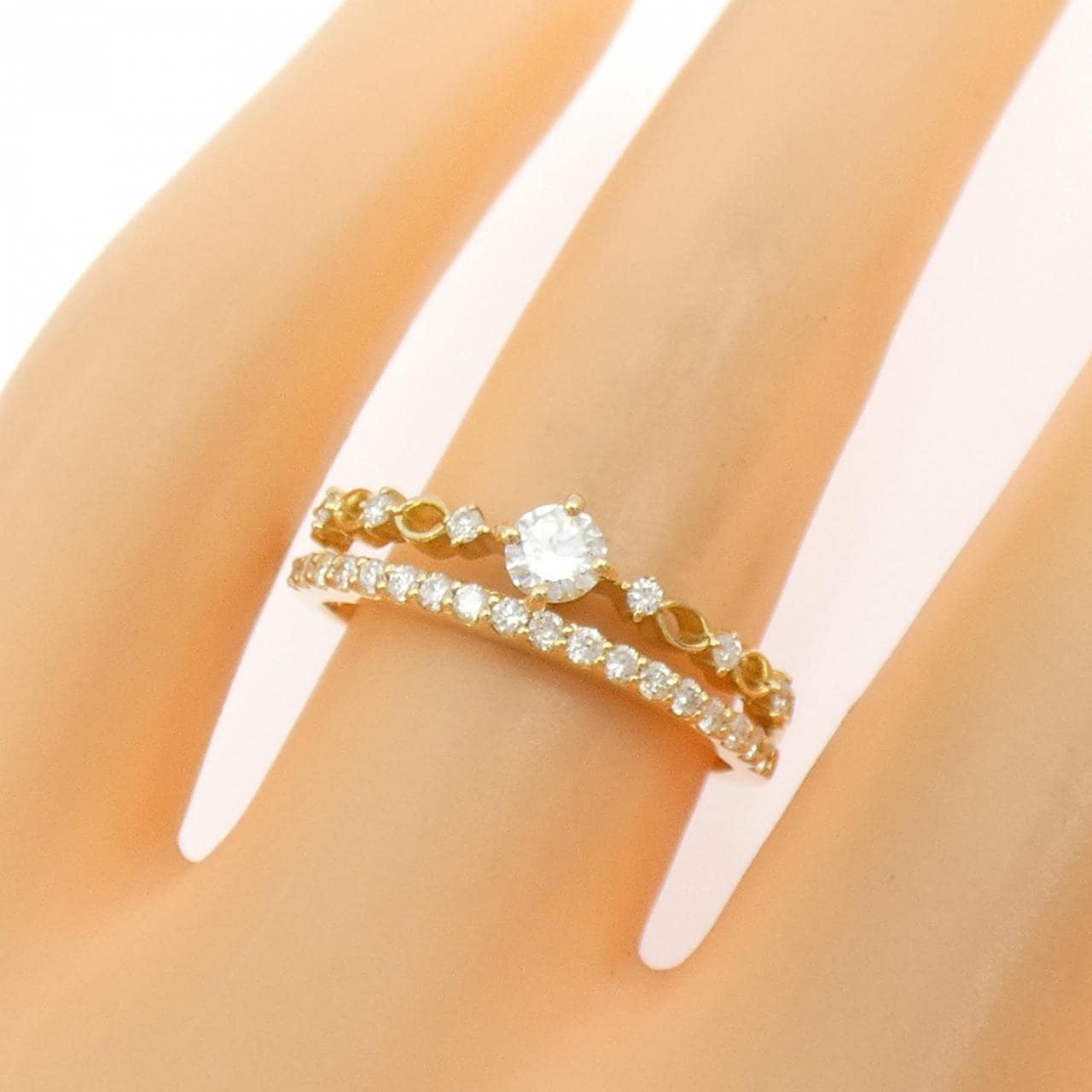 【リメイク】K18YG ダイヤモンド リング 0.40CT