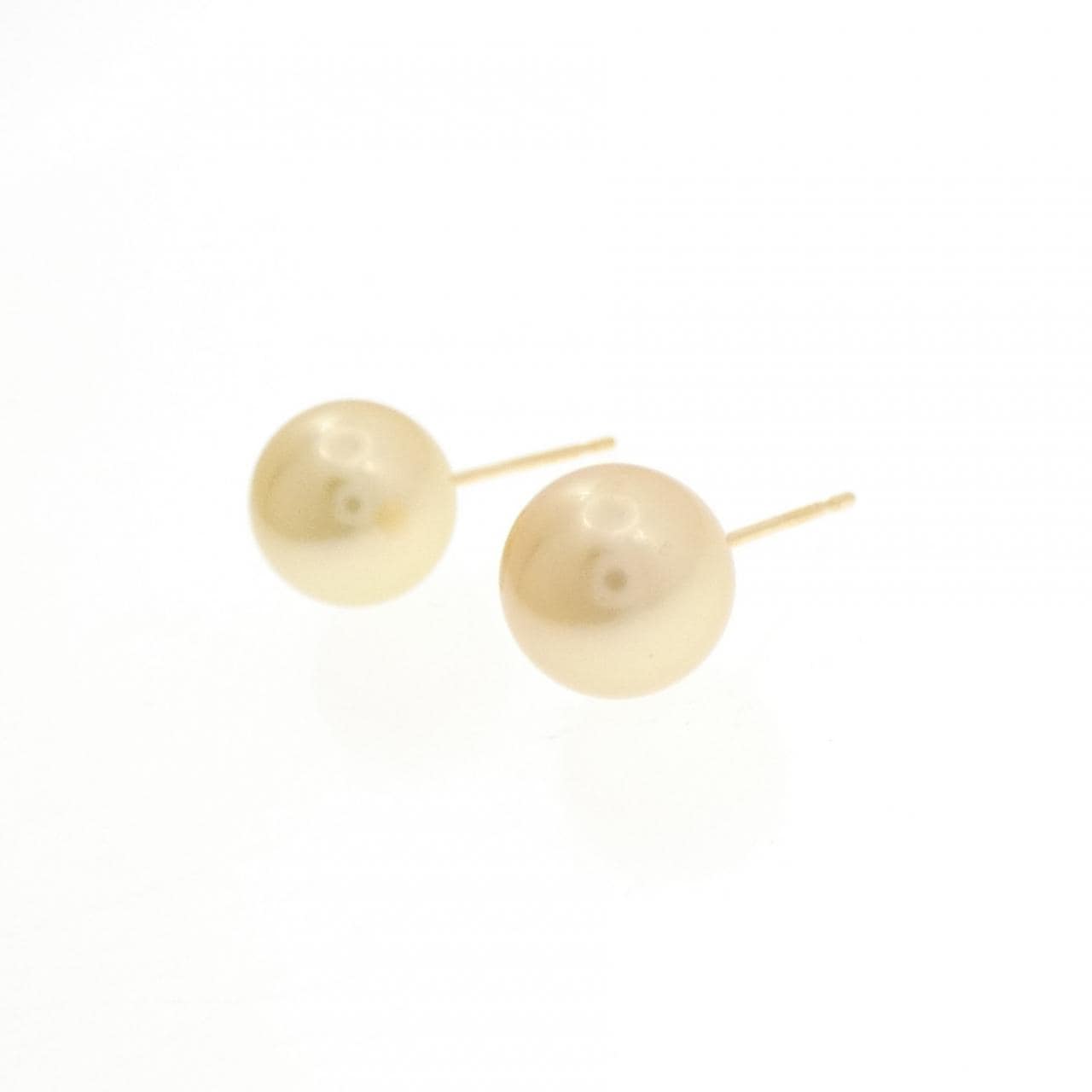 K18YG 白蝶パール ピアス 8.3mm