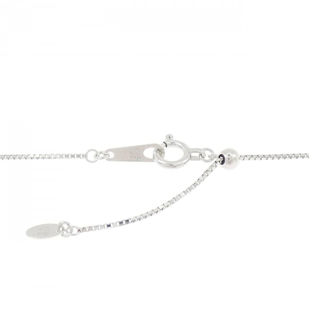K18WG ダイヤモンド ネックレス 0.18CT