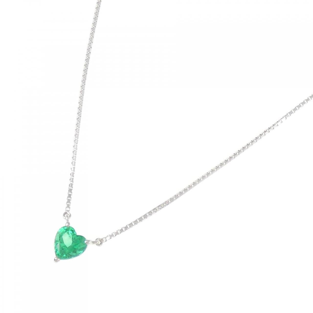 タサキ ハート エメラルド ネックレス 0.85CT