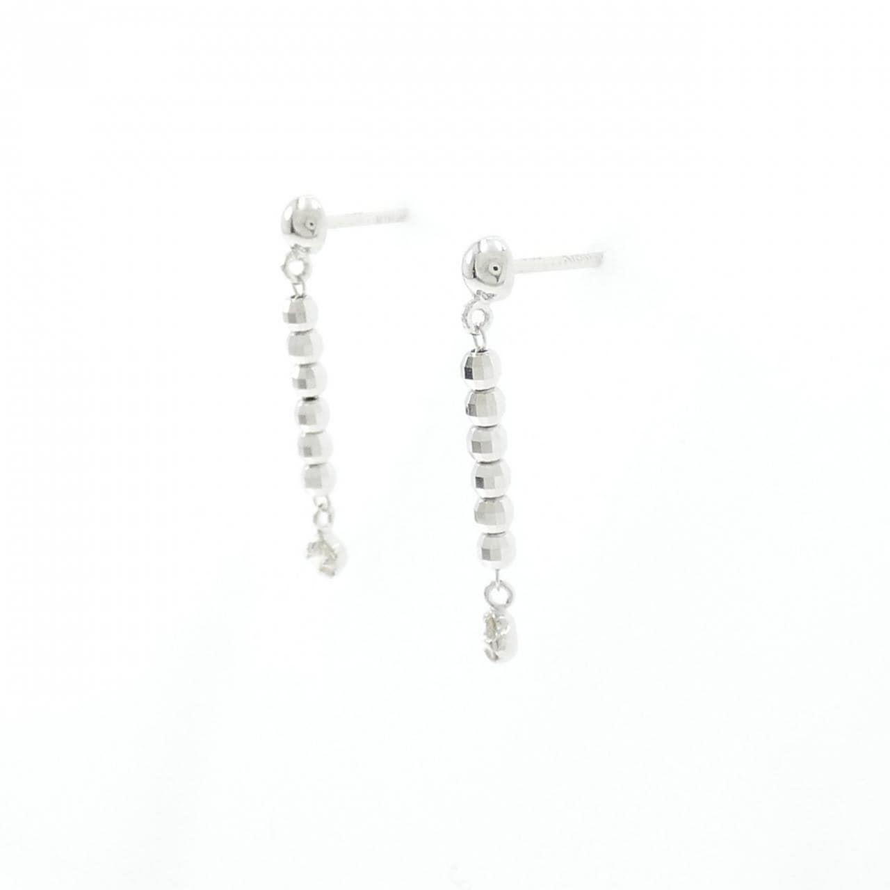 K18WG ダイヤモンド ピアス 0.06CT