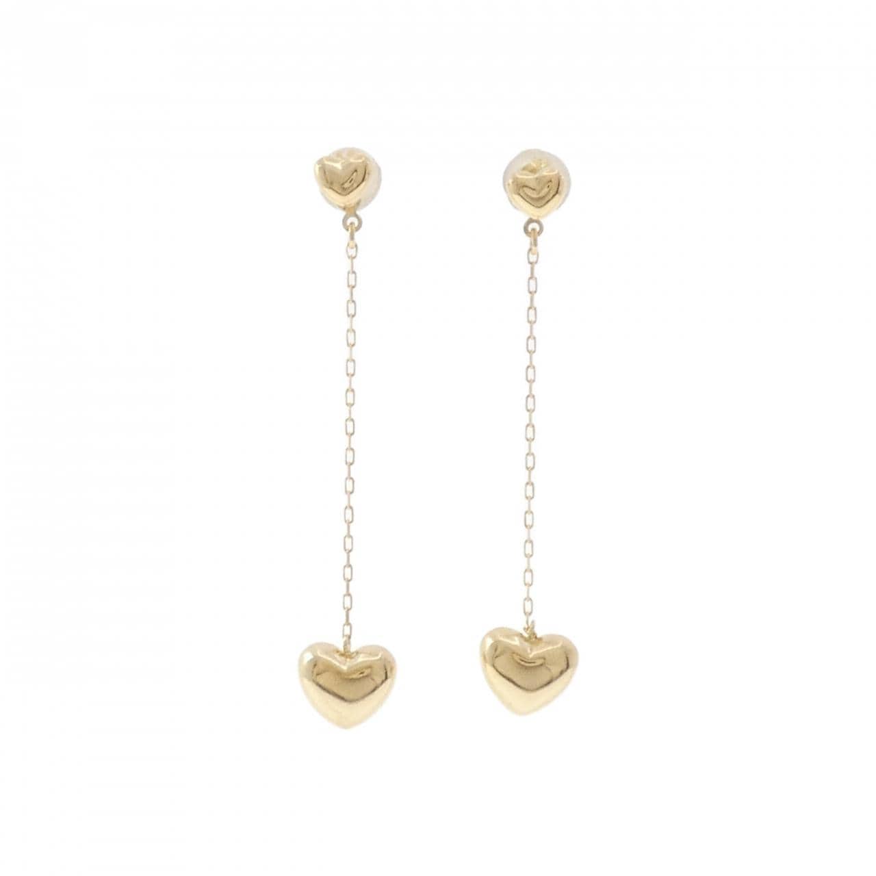 K18YG ハート ピアス