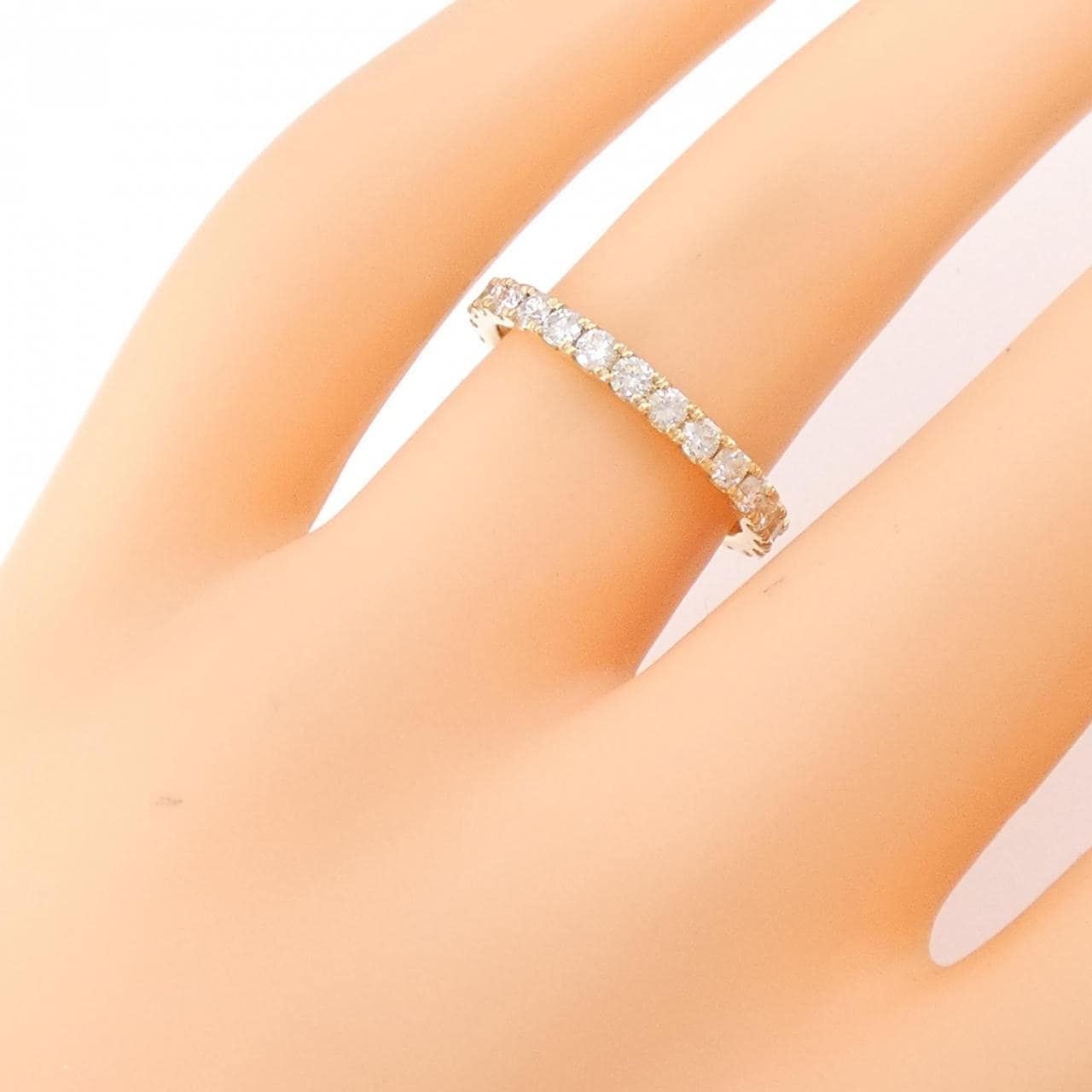 【リメイク】K18YG フルエタニティ ダイヤモンド リング 0.890CT