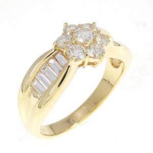 コメ兵｜K18YG フラワー ダイヤモンド リング 0.74CT｜ジュエリー  