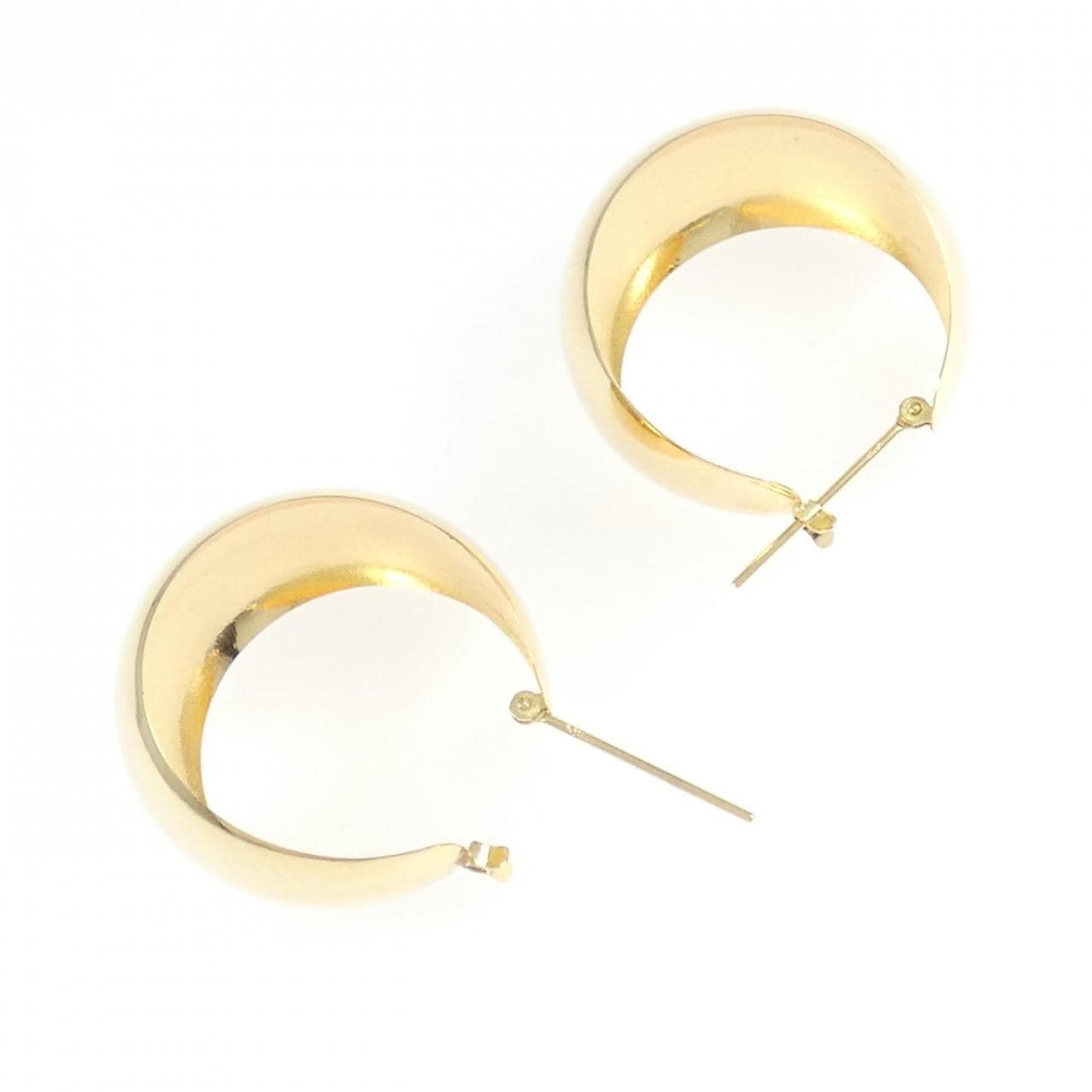 [BRAND NEW] K18YG hoop earrings