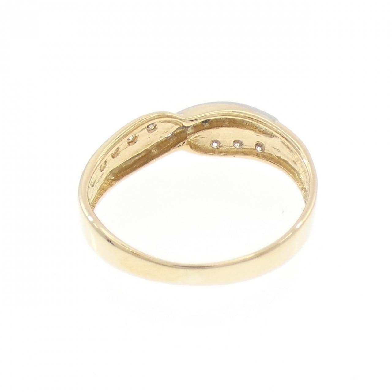 K18YG/PT900 ダイヤモンド リング 0.07CT