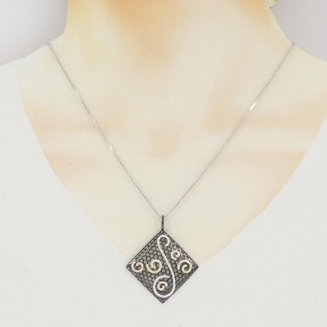 K18BG/K18WG ダイヤモンド ネックレス 0.48CT