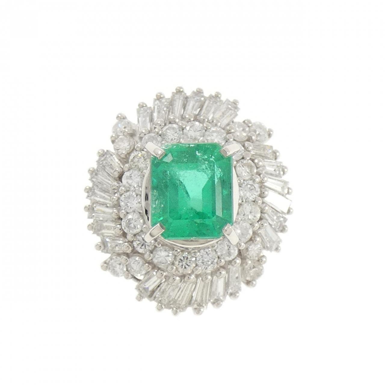 PT900 エメラルド リング 2.50CT コロンビア産