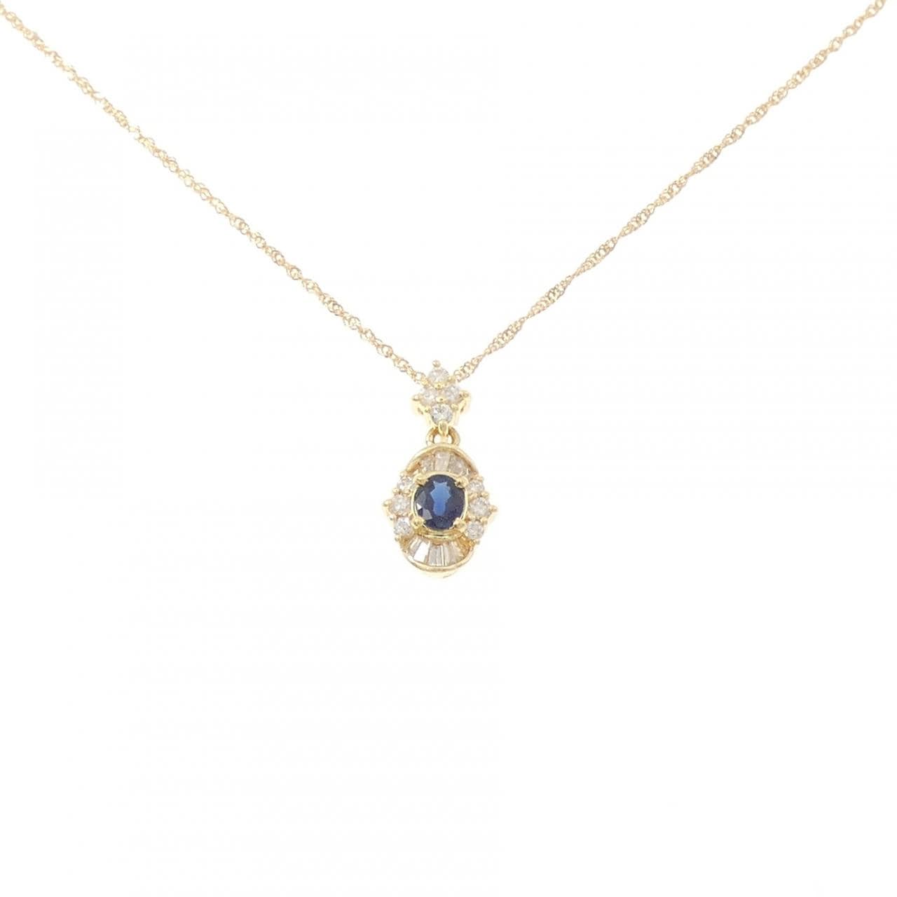 K18YG サファイヤ ネックレス 0.34CT