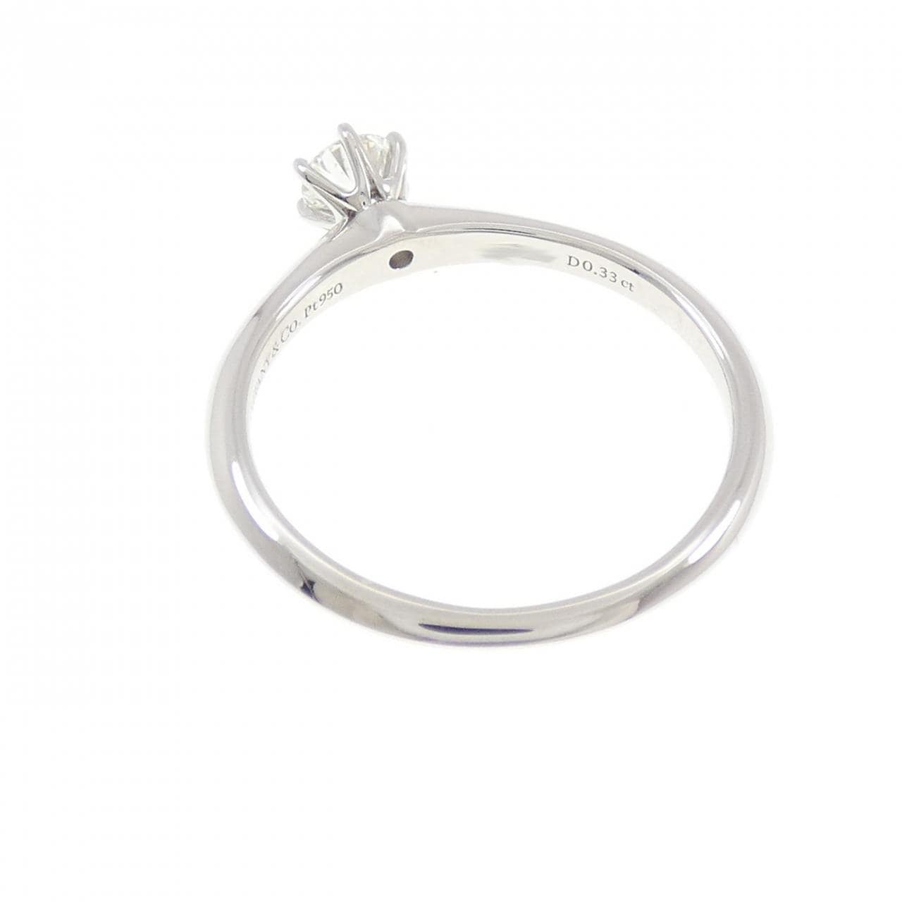 ティファニー クラシックソリティア リング 0.33CT G VS2 3EXT