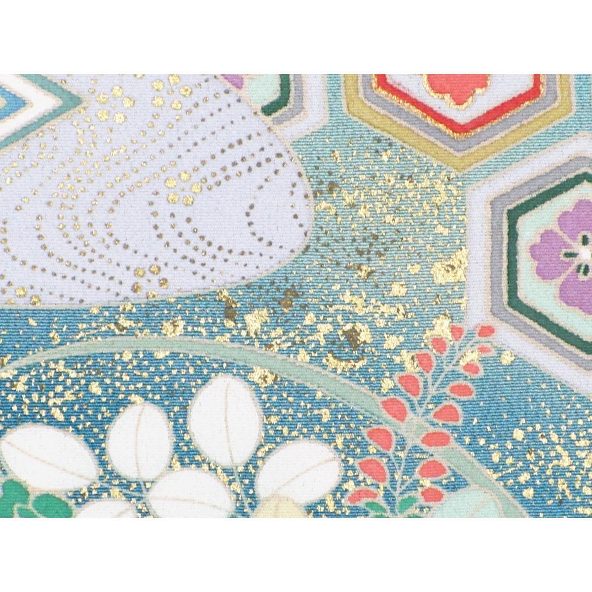 [Unused items] Kimono Kimono with Yuzen Gold and Embroidered Gradient Dyeing and Wisteria Pattern