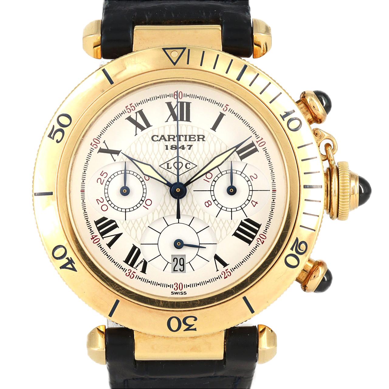 【ノーメンテナンス特価】カルティエ パシャクロノグラフ･150th YG W30X7651 YG クォーツ