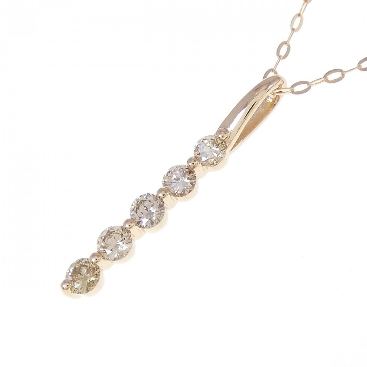 K18PG ダイヤモンド ネックレス 0.30CT