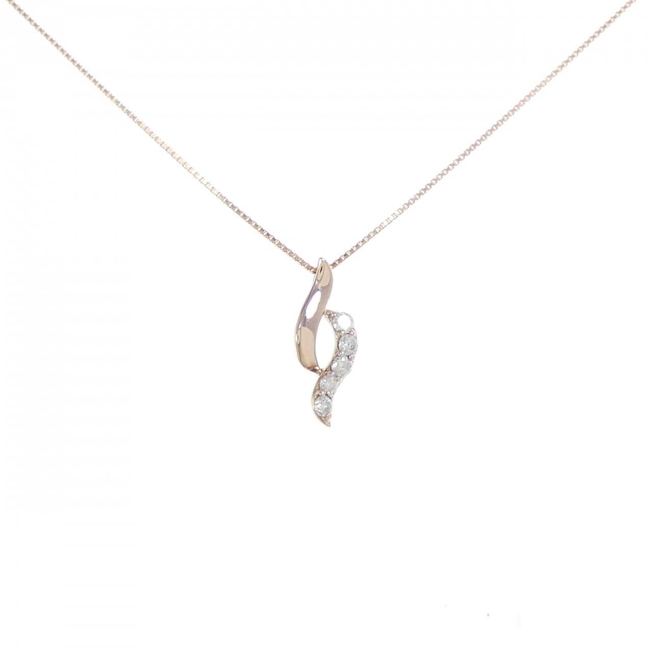 K10PG ダイヤモンド ネックレス 0.10CT