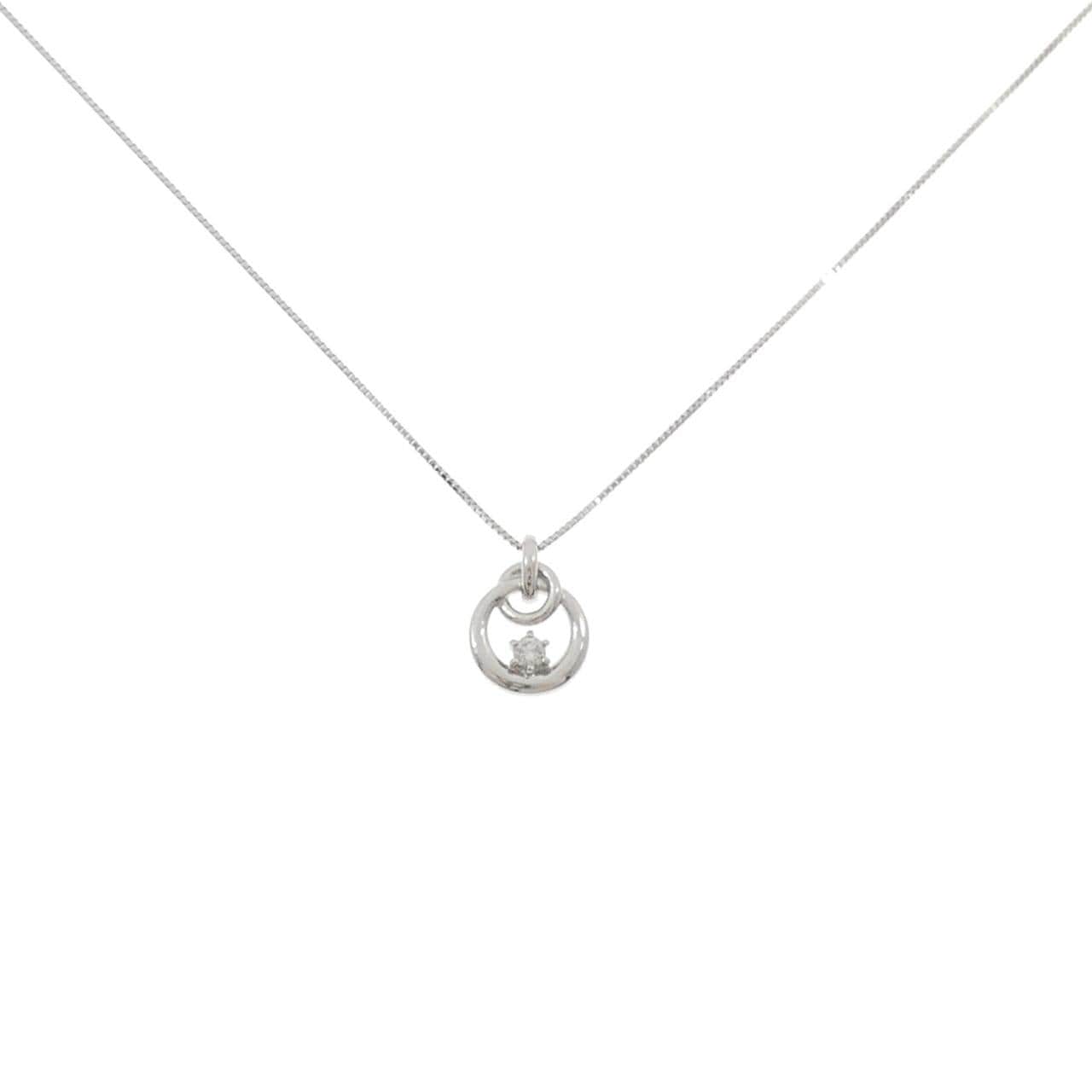 K18WG ダイヤモンド ネックレス 0.10CT