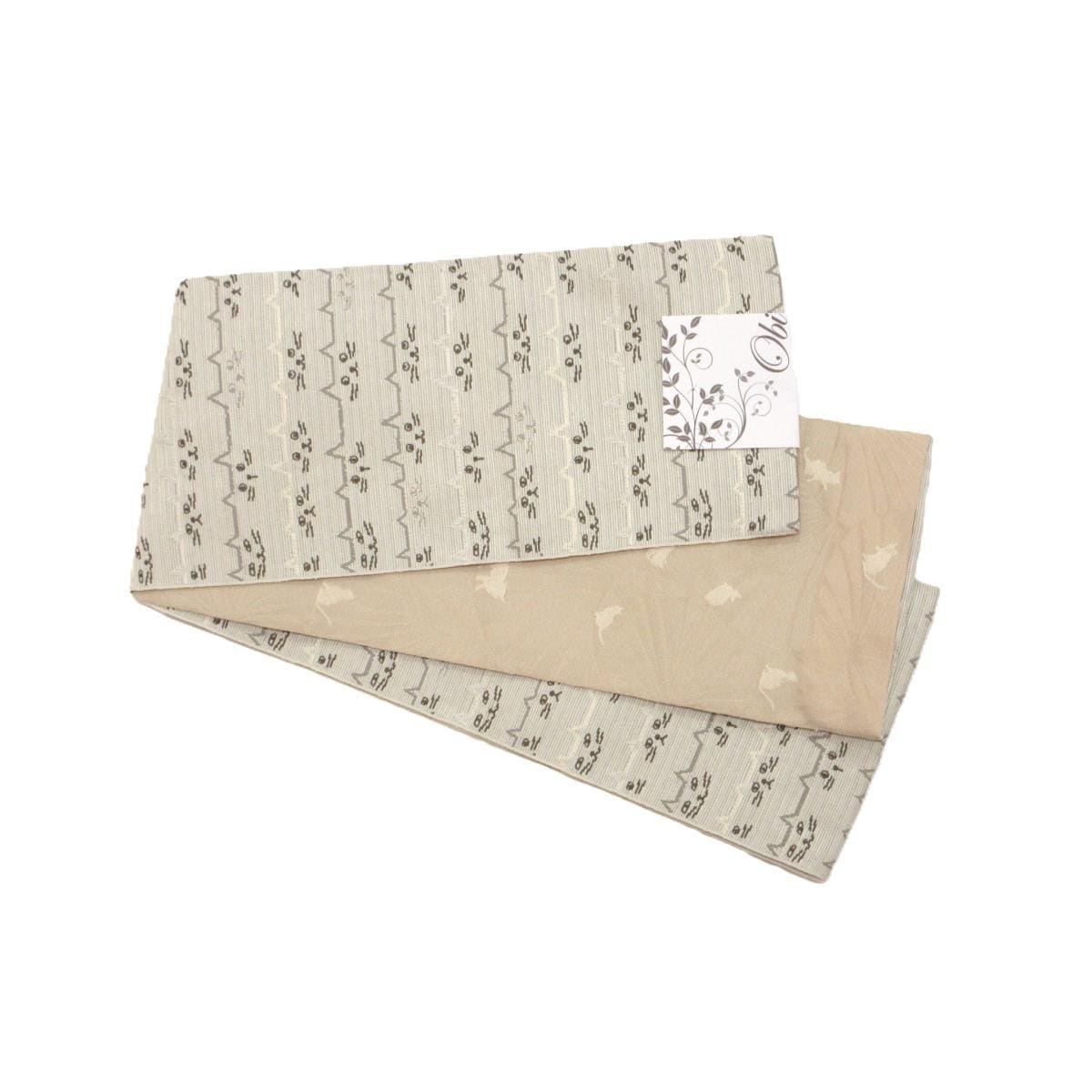 【新品】半幅帯　猫