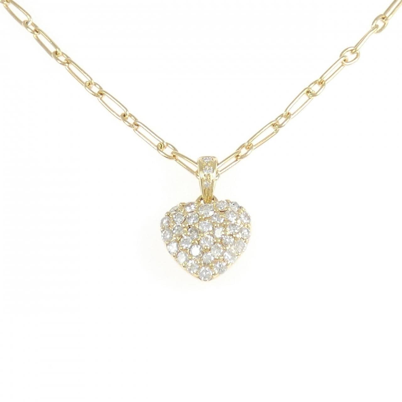 K18YG ハート ダイヤモンド ネックレス 1.29CT