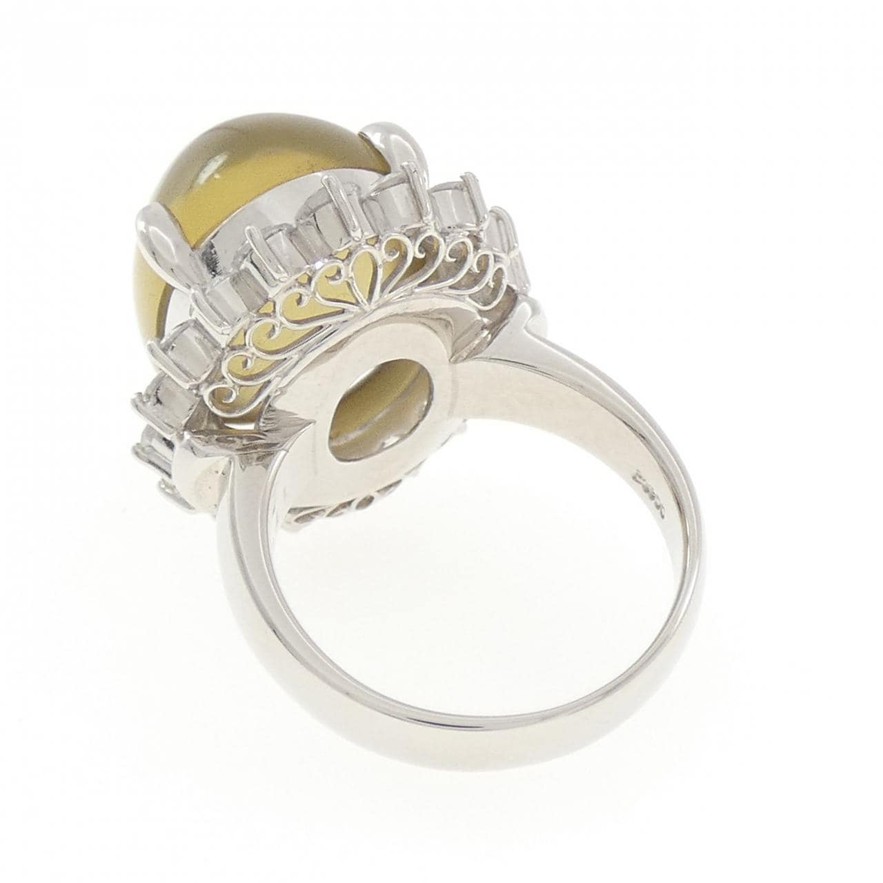 PT900 クオーツキャッツアイ リング 17.72CT