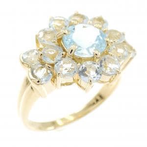 K18YG ブルートパーズ リング