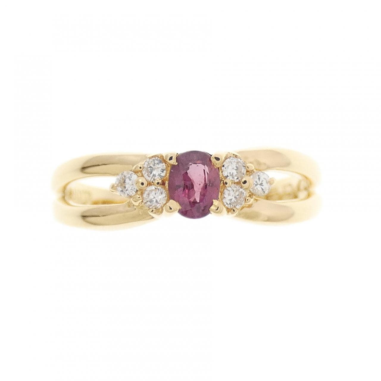K18YG ルビー リング 0.24CT
